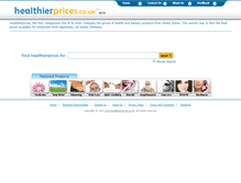 Tablet Screenshot of healthierprices.co.uk